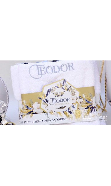 Trusou de botez traditional cu lavanda bumbac si spice de grau 10
